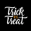 Trick or Treat - vector drawn brush lettering