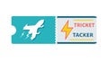 TRICKET TACKER Lightning Plane Ticket, vector design Generative AI Royalty Free Stock Photo
