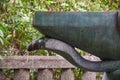 The trickle of water pouring out of Shiva Linga in Toganji temple. Nagoya. Japan