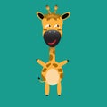 Tricky giraffe cartoon character