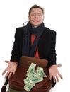 Tricky and greedy man Royalty Free Stock Photo