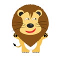 Tricky lion cartoon character
