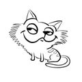 Tricky smiling sly cat Royalty Free Stock Photo