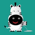 Tricky zeebra cartoon character Royalty Free Stock Photo
