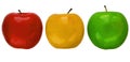 Tricolor apples Royalty Free Stock Photo