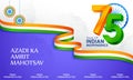 tricolor banner with Indian flag for 75th Independence Day of India on 15th August