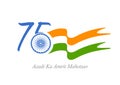 tricolor banner with Indian flag for 75th Independence Day of India on 15th August