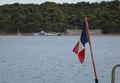 Tricolor French national naval maritime flag