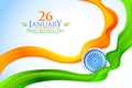 Tricolor India banner with Indian flag