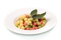 Tricolour gnocchi Royalty Free Stock Photo