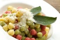 Tricolour gnocchi with sage Royalty Free Stock Photo