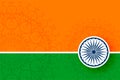 Tricolour indian flag background with text space