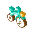 tricycle for children isometric icon vector illustration