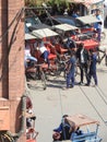 Tricycle drivers waiting for customers in Chandni Chowk, Old Delhi.