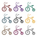 Tricycle icon in black style isolated on white background. Play garden symbol stock vector illustration.