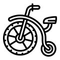 Tricycle icon, outline style Royalty Free Stock Photo