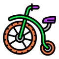 Tricycle icon, outline style Royalty Free Stock Photo