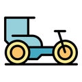 Tricycle icon vector flat