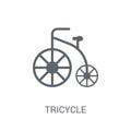 Tricycle icon. Trendy Tricycle logo concept on white background Royalty Free Stock Photo