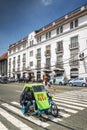 Tricycle pedicabs in downtown intramuros street of manila city p