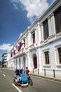 Tricycle pedicabs in downtown intramuros street of manila city p