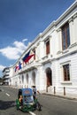 Tricycle pedicabs in downtown intramuros street of manila city p