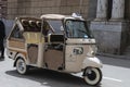 Tricycle of the Piaggio brand in Palermo, Sicily, Italy Royalty Free Stock Photo