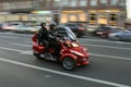 Tricycle rides on the Nevsky Prospect.