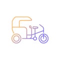 Tricycle taxi gradient linear vector icon