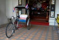 Tricycle thai style at front of shop for sale Handmade Art Umbrella at Bo-sang Handicraft Center Village