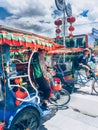 Tricycle in Tibet, Lhasa, China.