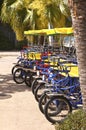 Tricycles for rent. Royalty Free Stock Photo