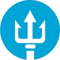 Trident Circle Icon