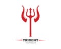 Trident and horn Logo Template vector icon illustration