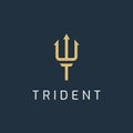 Trident logo, letter t
