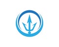 Trident Logo Template Royalty Free Stock Photo