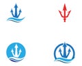 Trident Logo Template Royalty Free Stock Photo