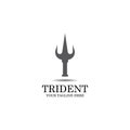 Trident Logo Template vector icon illustration design. Royalty Free Stock Photo
