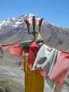 Trident and lungta-style prayer flags