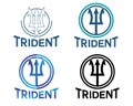 trident poseidon logo template Royalty Free Stock Photo