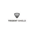 Trident and Shield Logo Royalty Free Stock Photo