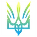 Trident symbol of Ukraine. Bird - vector Royalty Free Stock Photo