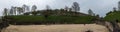 Trier, Rhineland-Palatinate -Germany - Extra large panoramic view over the Trier Roman Amphitheater