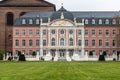Trier, Rhineland-Palatinate - Germany - Symmetric baroque facade of the Electoral Palace and garden