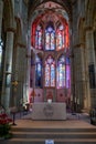 Interior view of the hstoric Liebfrauenkirche Church in Trier with a view of the altar