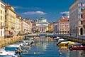 Trieste channel and Ponte Rosso square view