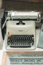 A vintage Olivetti typewriter on display Royalty Free Stock Photo