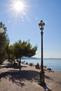 Trieste, Italy, beautiful view of Barcola free beach