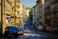 TRIESTE, ITALY - 21 JULY 2013: city street view in summer day