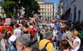 Trieste, ITALY - JUNE 8, 2019 GAY PRIDE FVG LGBT march promoting equality and tolerance in a coastal town in Trieste Royalty Free Stock Photo